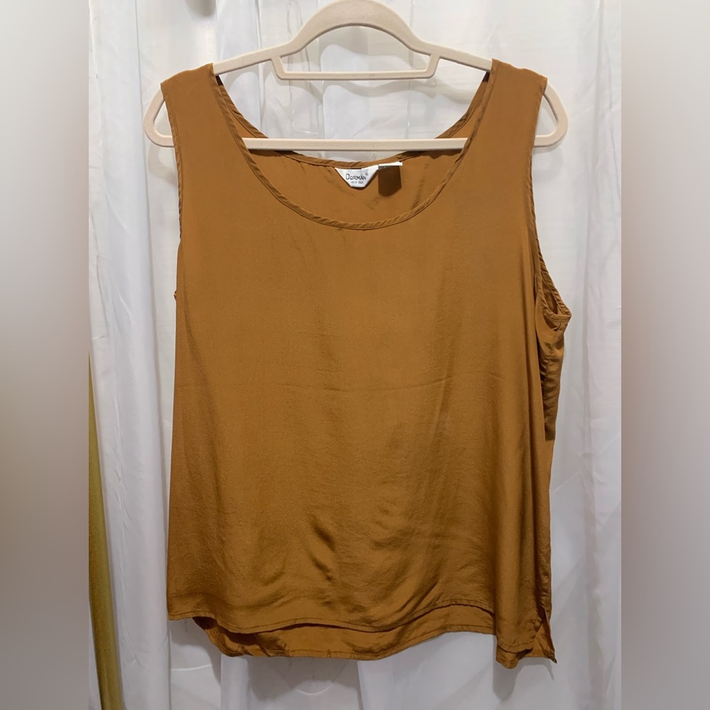Dorman Brown Silk Tank